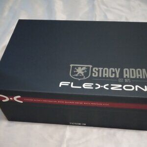 Men's black ankle boots Stacy Adams Flexzone faux leather sz11.5M bokecore style